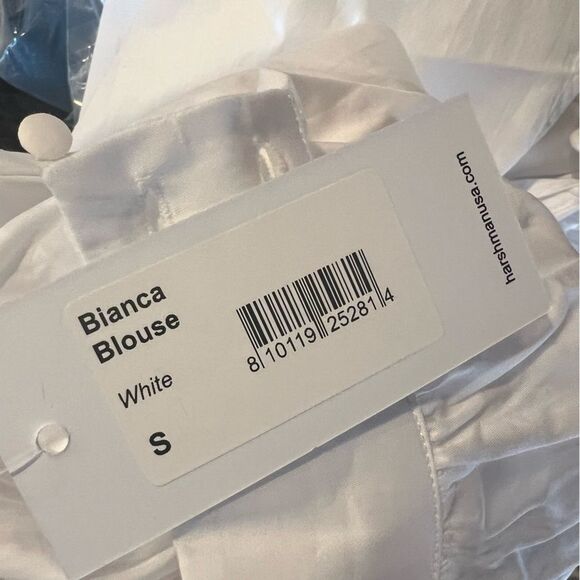 NWT Harshmans white Bianca blouse woman's size small - Picture 15 of 16
